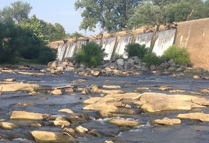 Overflow at the dam